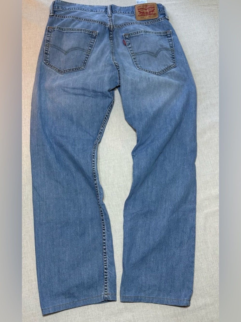 2010 Classic Men's 505 Straight-Leg Levi Jeans light wash distressed. 33” #y2k - Picture 2 of 11